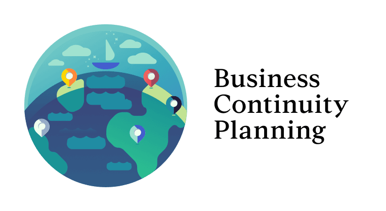 Graphic of a globe and the text "Business Continuity Planning"